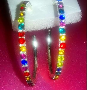 MULTICOLOR HOOP EARRINGS